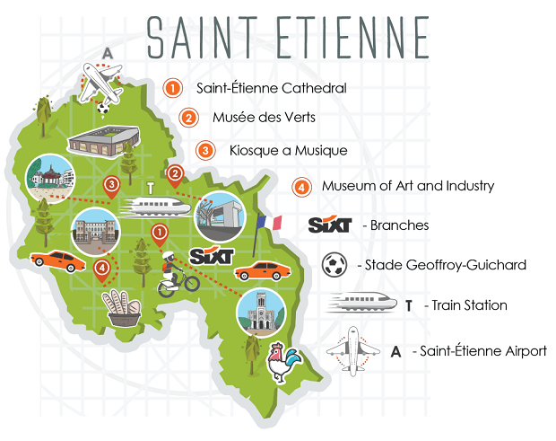 Location De Voiture Saint Tienne Chez Sixt   Saint Etienne City Map   Sixt Car Hire Euros Guide 